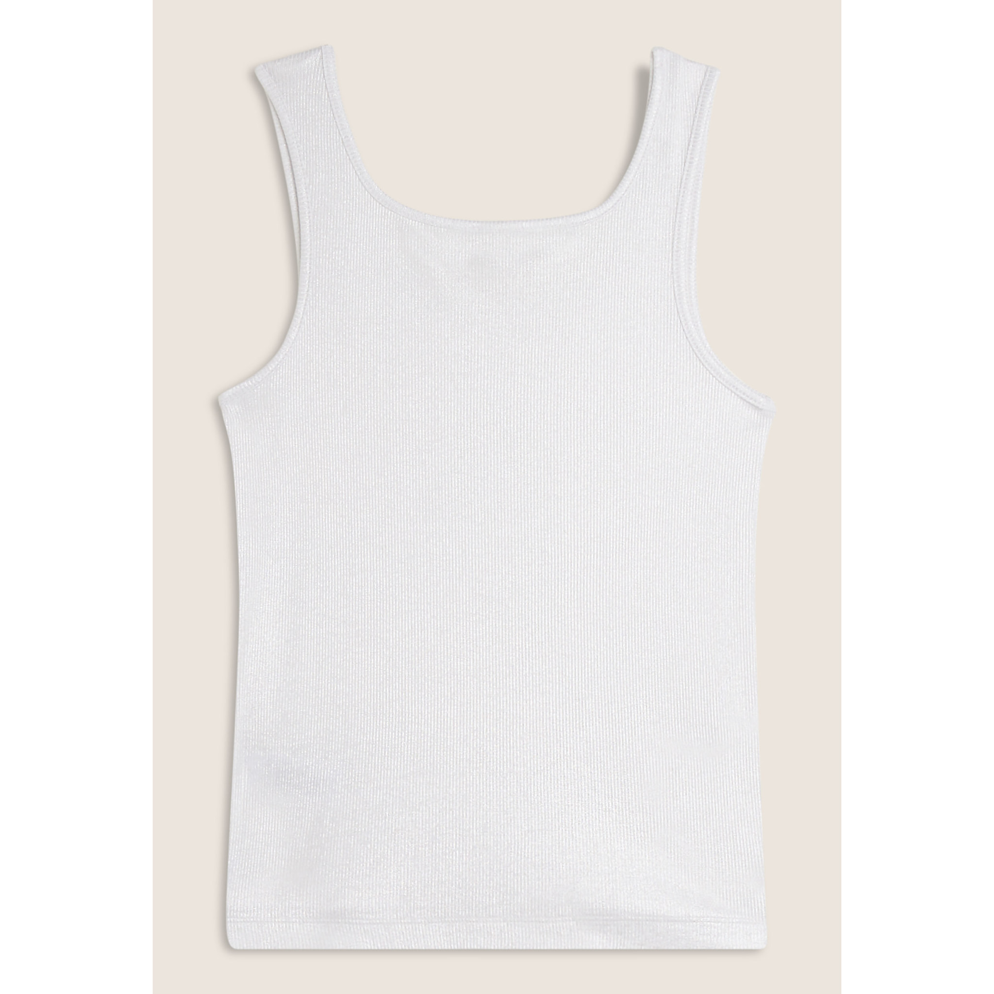 Canotta in jersey viscosa coated con scollo ampio