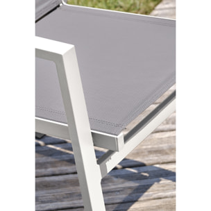FLORIDE - Ensemble repas de jardin 6 places en aluminium
