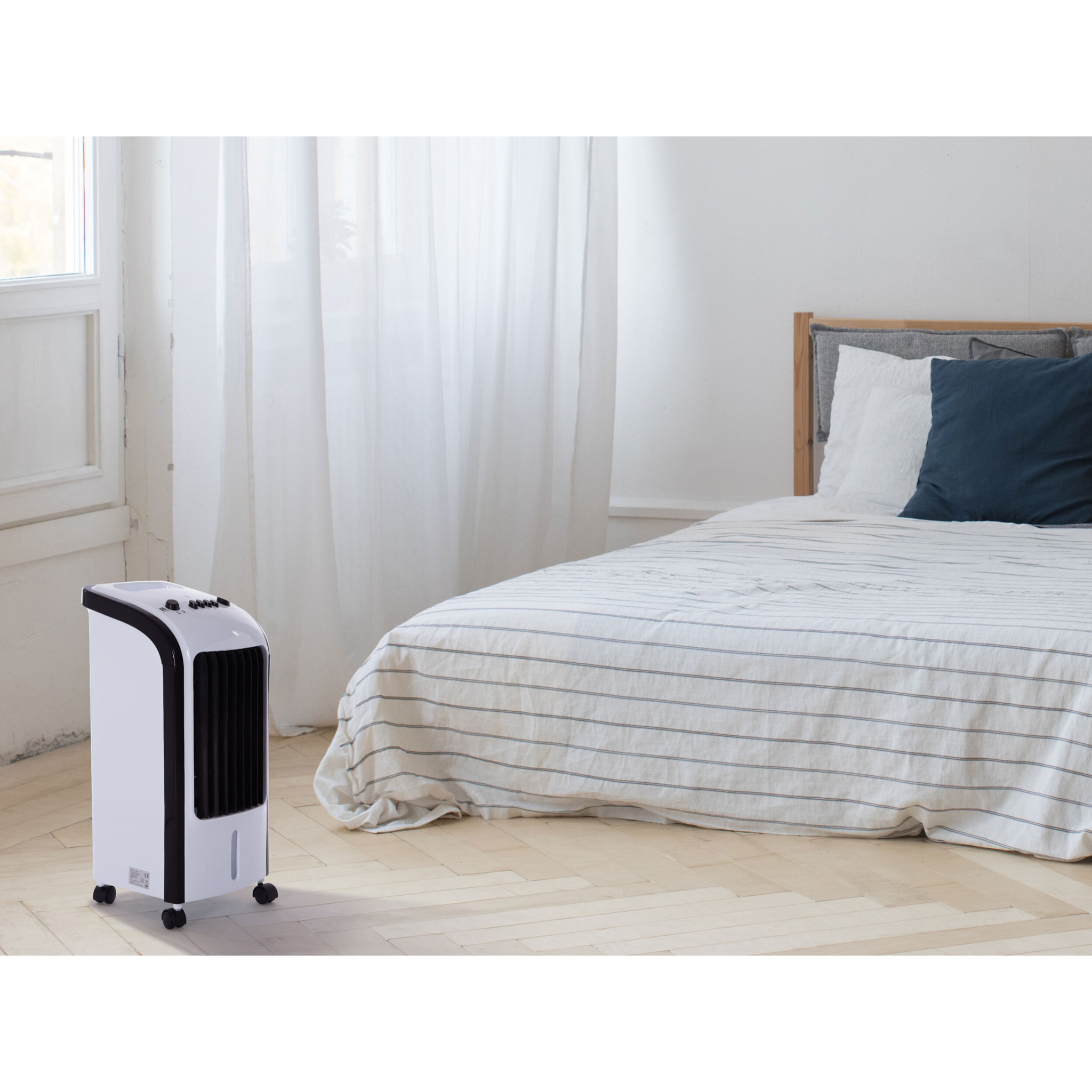 Rafraichisseur d'air par évaporation 60W avec ventilateur et purificateur d'air