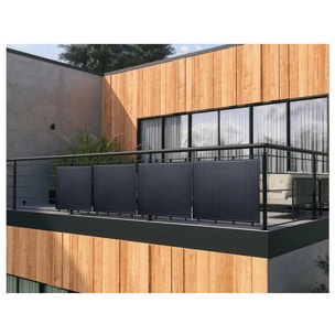 Lot de 2 panneaux solaire plug and play flexible - 400w "Urban center" - Noir