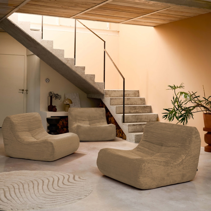 Chauffeuse velours côtelé 3 places SOKOL