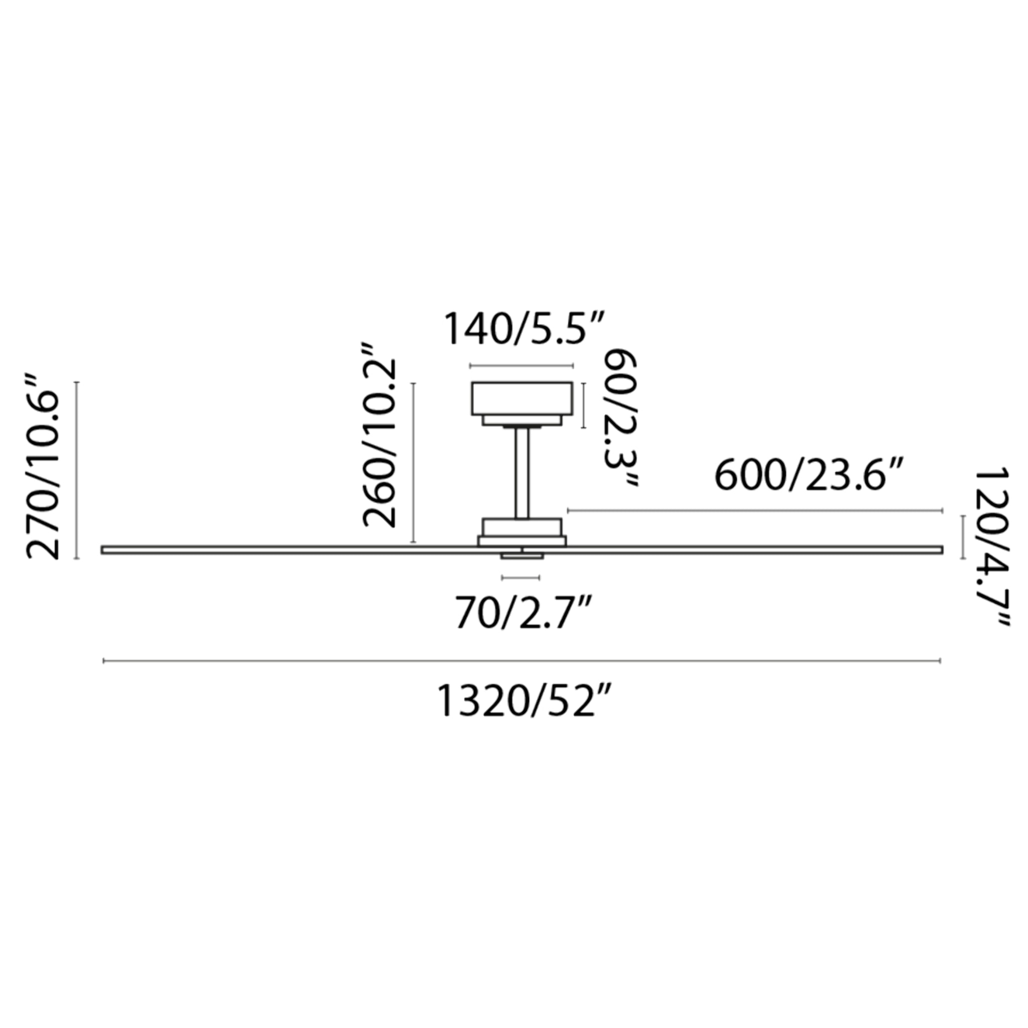 MILOS L ventilatore da soffitto nero