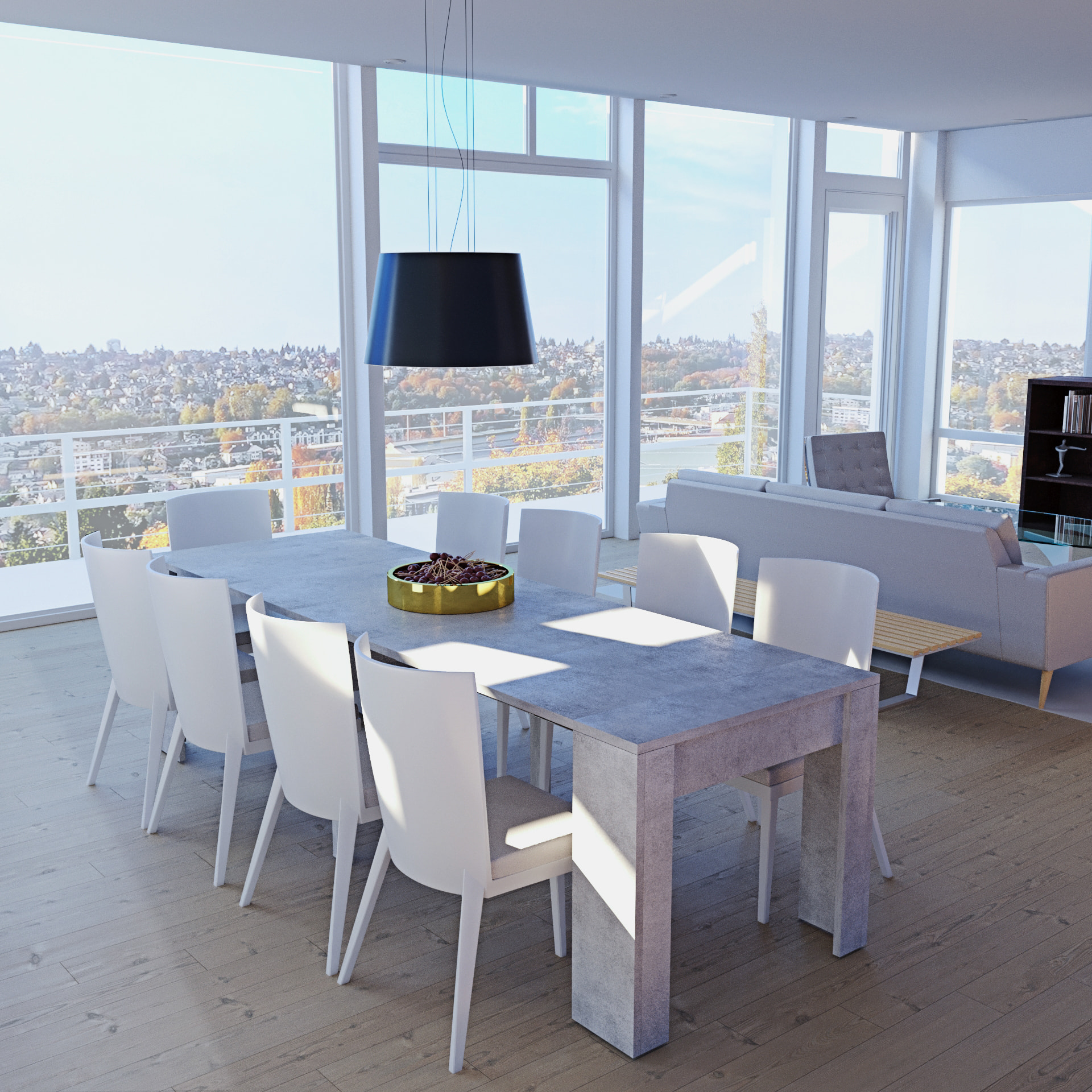 Tavolo Consolle Allungabile Oslo Fino A 3 Metri Tavolo 14 Posti Salvaspazio Design Moderno Elegante Consolle Casa Ufficio 78x51x90 cm Grigio Cemento