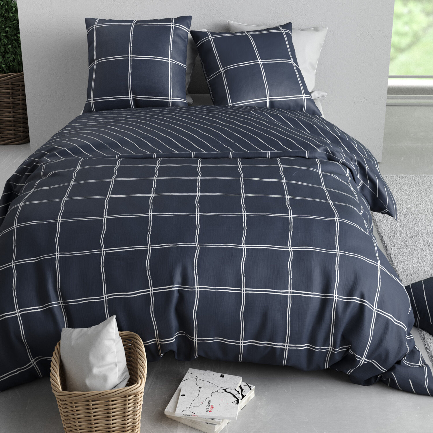 Parure housse de couette 3pcs microfibre 85gsm ruben