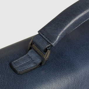 Piquadro Ventiquattrore in pelle porta pc e iPad® con tasca per AirPods®, protezioni antiurto e RFID