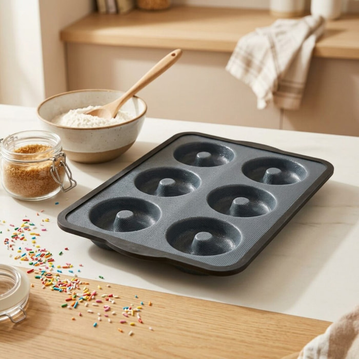 Moule 6 donuts 36 x 26 cm Zenker Silicone fibre de verre