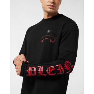 PHILIPP PLEIN Camiseta de cuello redondo y manga larga