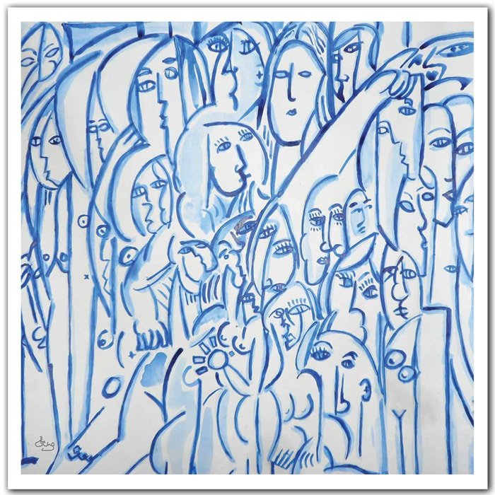 Affiche reproduction abstraite"" par là "" Affiche seule