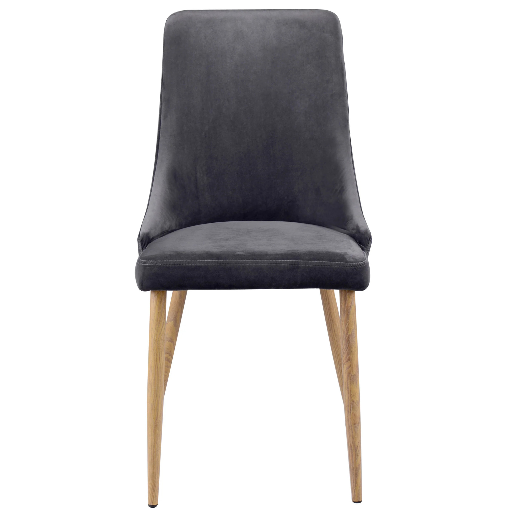 Lot de 2 chaises en velours gris - Vinni