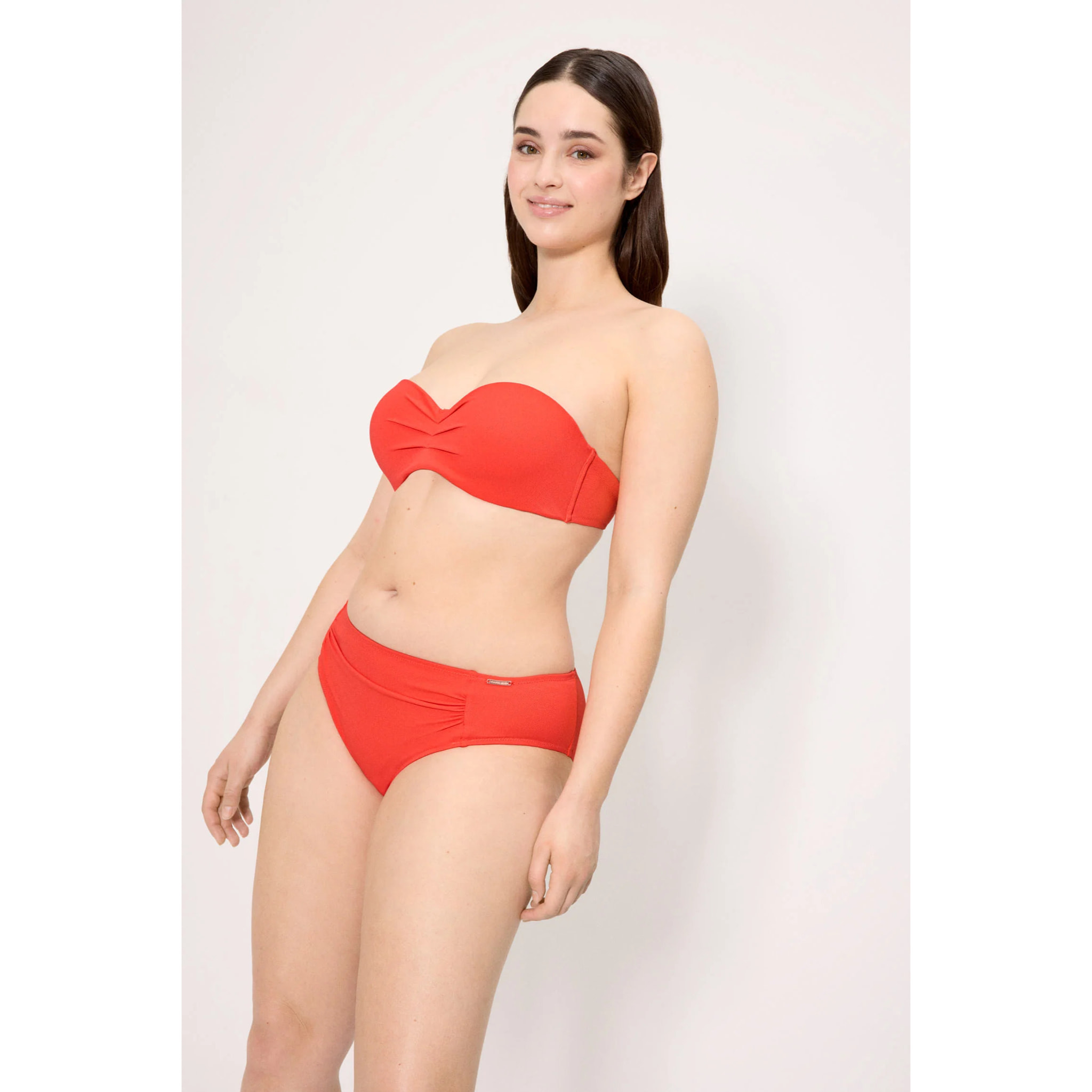 Slip bikini midi modellante Arancio