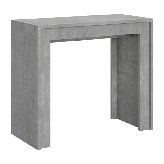 Console extensible 90x42/302 cm Mia Gris Béton