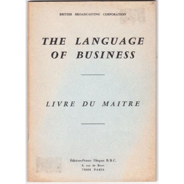 Angela Mack | Language of business (1989) | Livre d'occasion