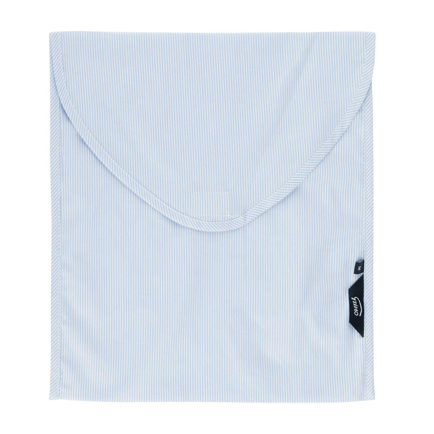 PANTALONE GRINO cotone riga celeste e bianca