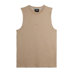 T-shirt smanicata girocollo