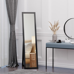 Miroir sur pied et mural rectangulaire dim. 37L x 48l x 152H cm noir