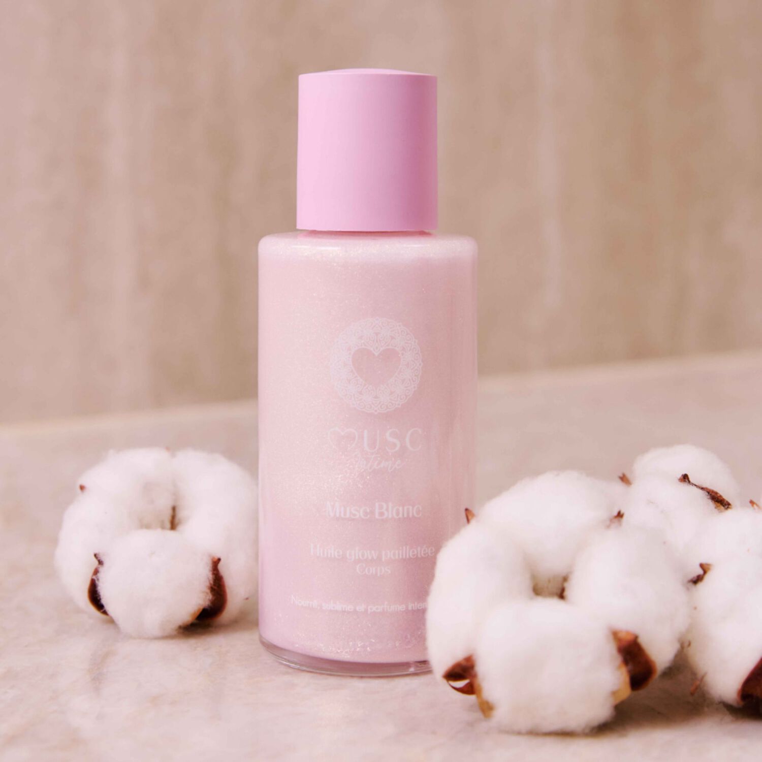Musc Blanc - Huile Glow Pailletée Corps 100 ml