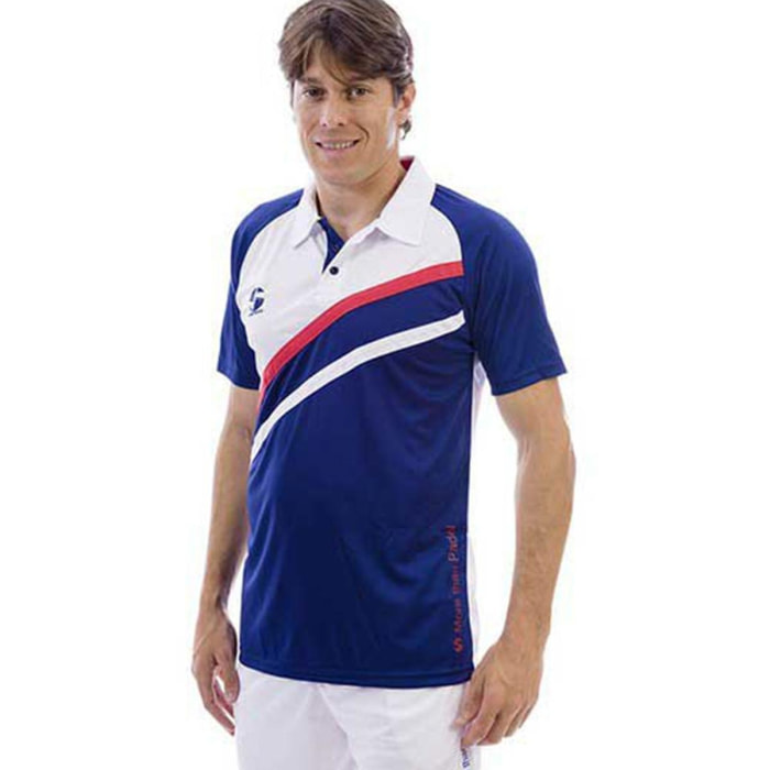 POLO PADEL SOFTEE START AZUL BLANCO