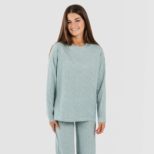 Pijama largo algodón Anita Verde gastado