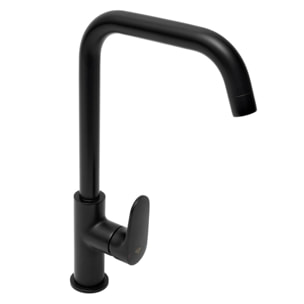 Mitigeur d'évier Swiss Aqua Technologies Dark avec bras pivotant noir SATBSDA280LC