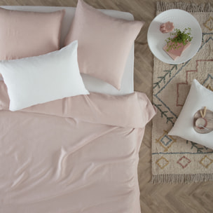 Housse de couette "Linah" - rose - lin lavé 240x220 cm