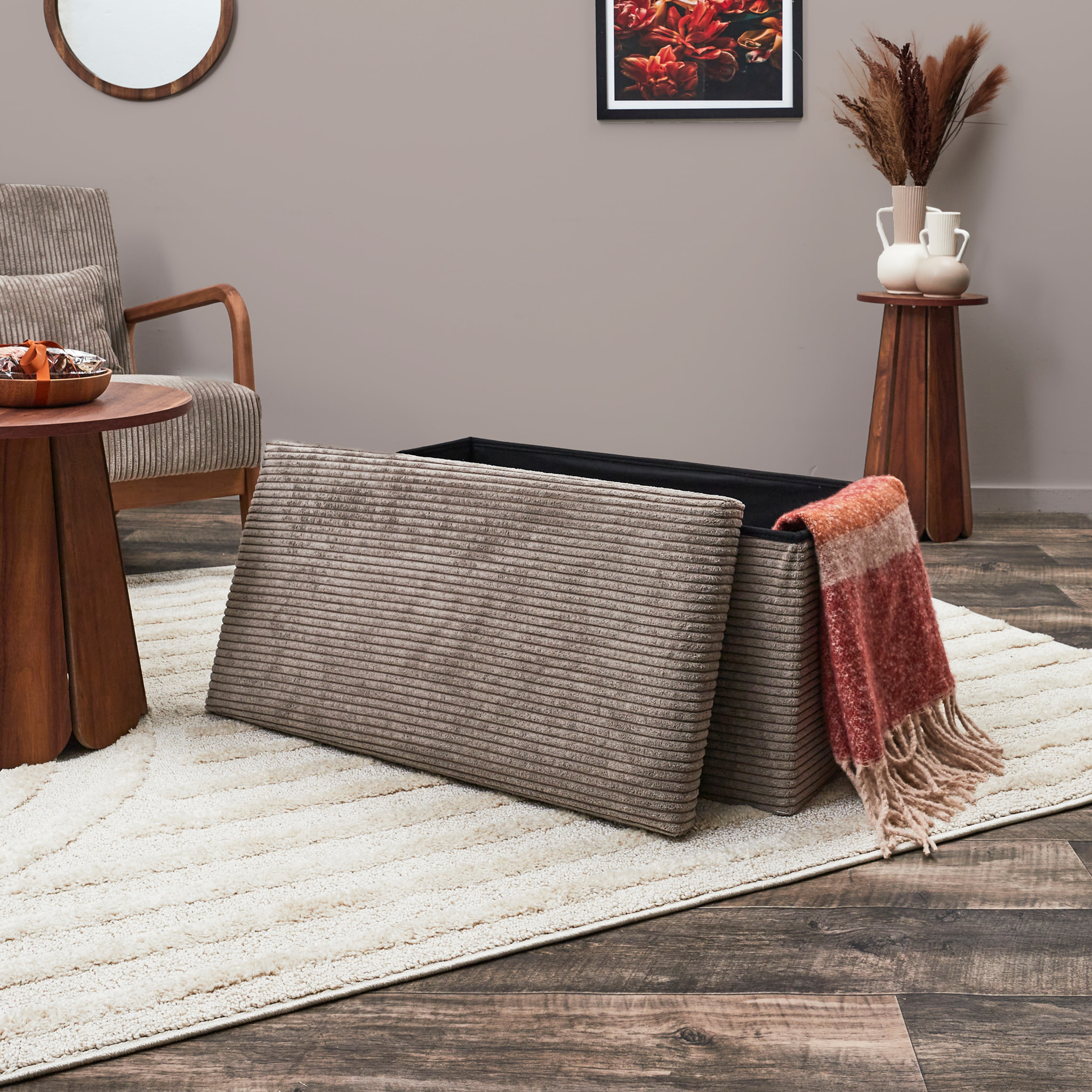 Coffre Banc Pliable Cotele Scott Taupe