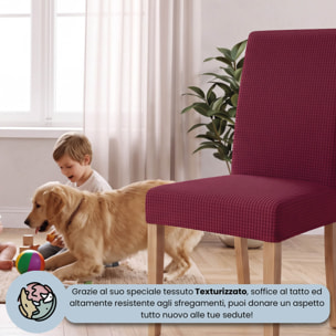 COPPIA VESTISEDIA CON SCHIENALE LESLIE, Microfibra/Elastan - BORDEAUX