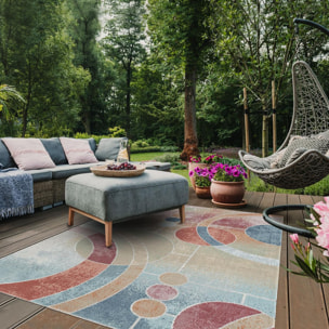 Tapis extérieur tissé kilim rectangle BOHI