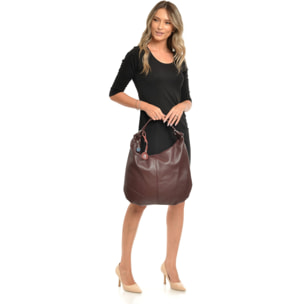 Borsa a spalla Anna Luchini Bordeaux