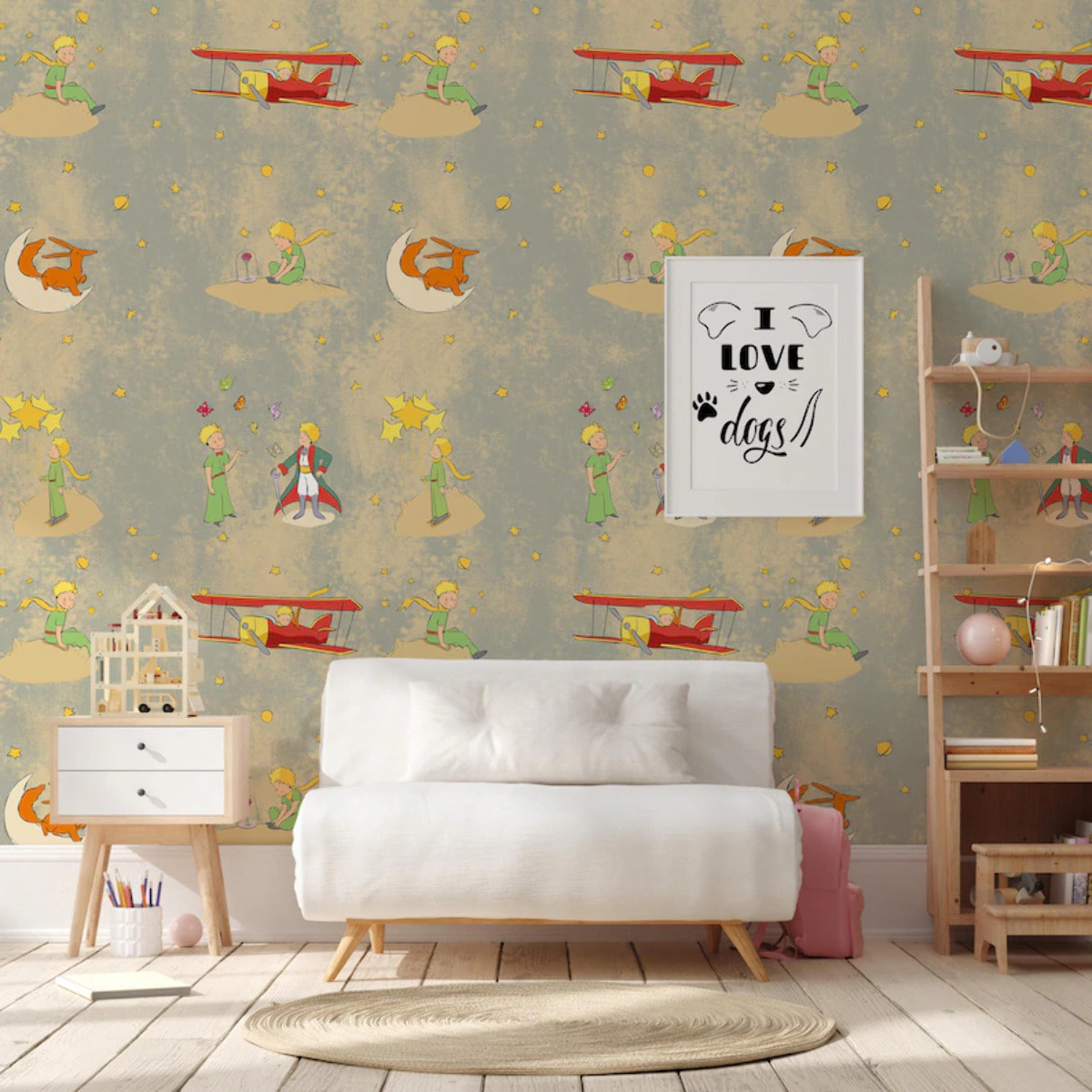 Carta da Parati Ufficiale Il Piccolo Principe Libro Vintage