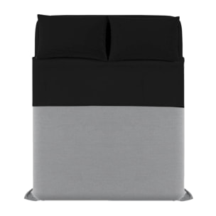 COMPLETO LETTO MAX COLOR MADE IN ITALY COTONE- NERO MATRIMONIALE