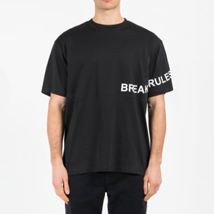 T-shirt jersey cotone organico con stampa oversize fit