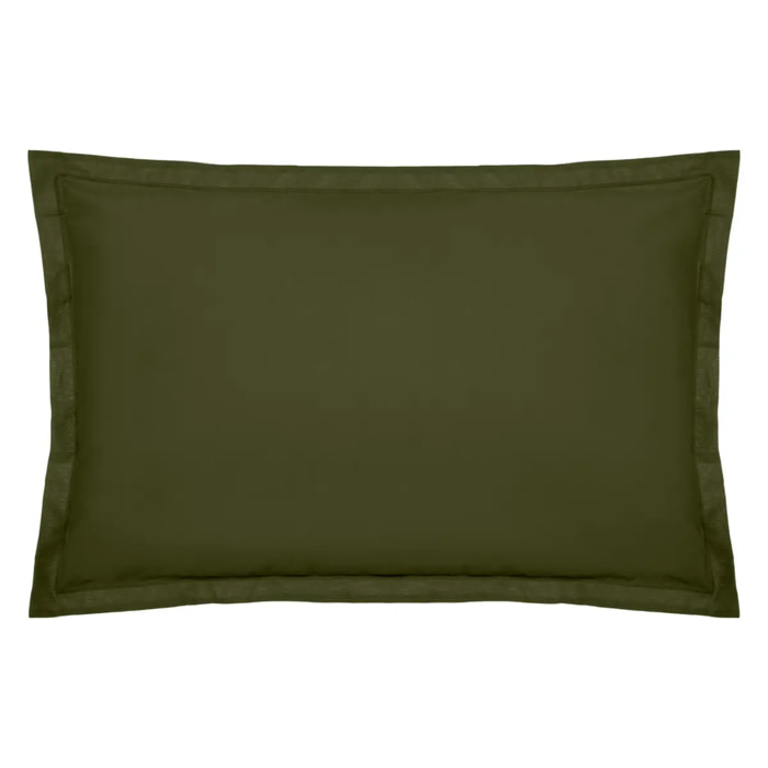 Taie d'oreiller "Carina" coton 50x70cm vert kaki