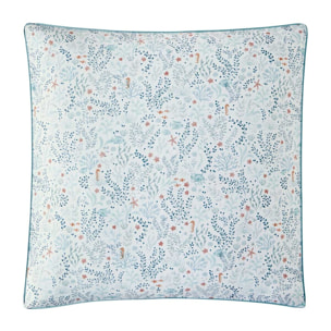 Taie d'oreiller en percale de coton, SOUS L'OCÉAN, Bleu clair