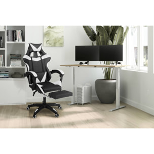 Fauteuil spécial gaming - Noir - Blanc