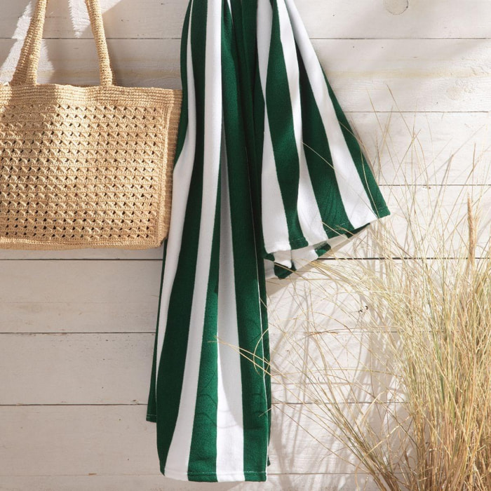 Serviette de plage SUMMER STRIPES vert