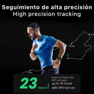 Smartwatch X2 con GPS, monitor cardiaco y de O2 en sangre, brújula. Varios modos deportivos, sumergible, notificaciones de apps.