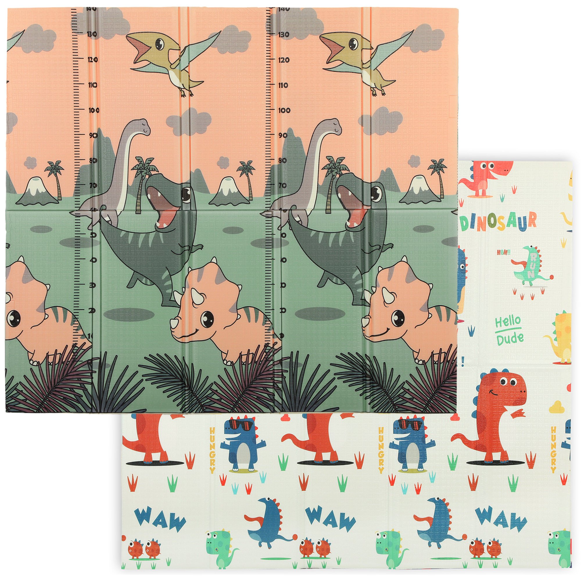 Tapis d'éveil bébé pliable épais réversible en mousse