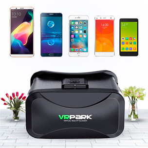 Gafas de realidad virtual V7. Protección contra luz azul, vista panorámica 360º. Compatibles con IOS y Android.