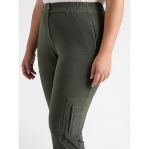 Fiorella Rubino - pantalones cargo de punto - Verde militare