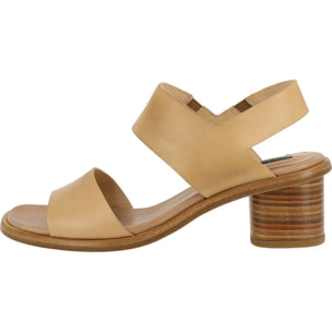 Sandalias con tacón S976 RESTORED SKIN WOOD / TINTILLA color Wood