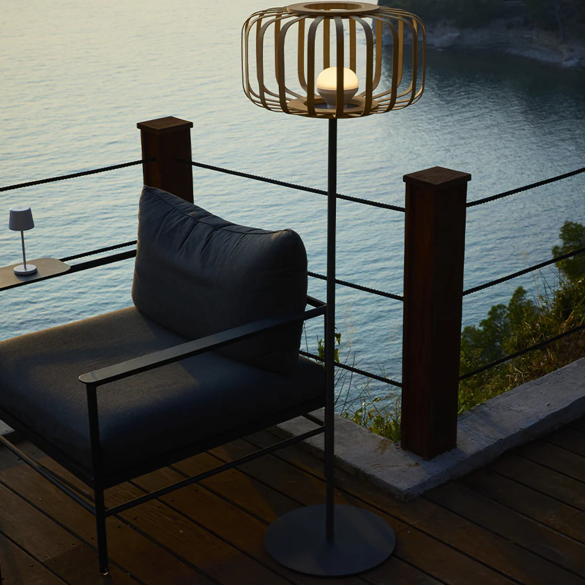 Lampadaire sans fil STANDY BAMBOU H150CM