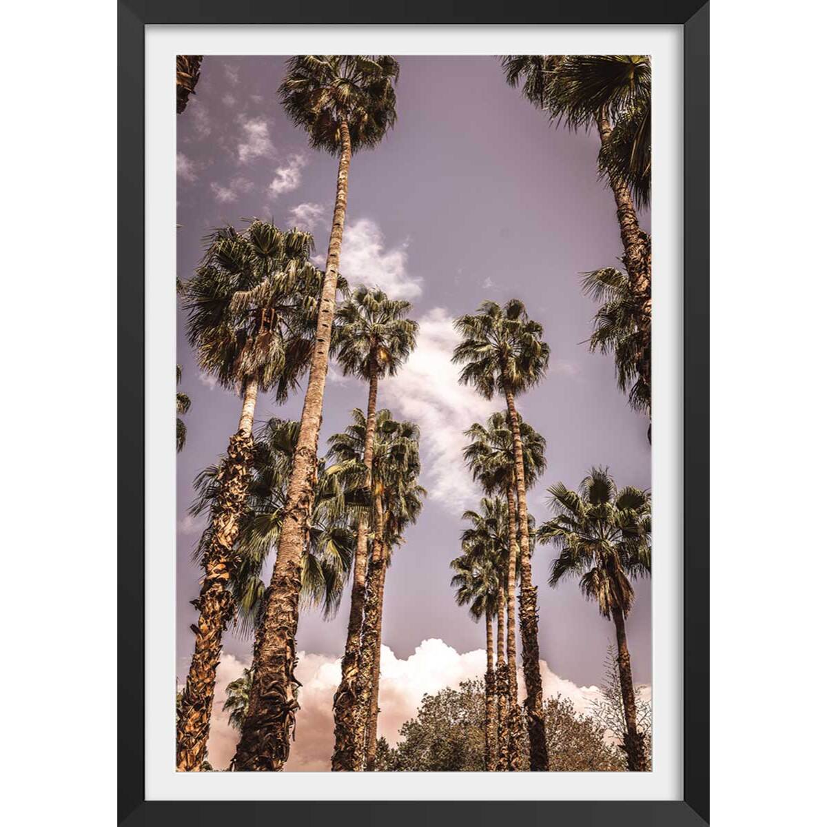 Affiche los angeles beverly hills Affiche + cadre en bois - Noir