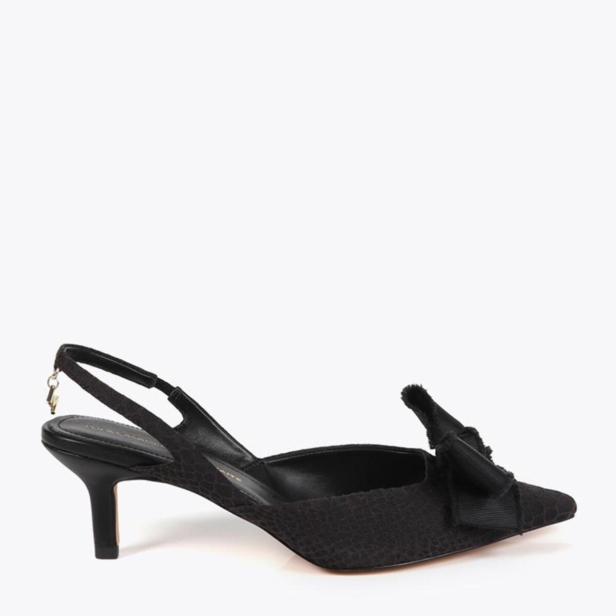 Scarpa con Tacco Slingback con Fiocco Satinato