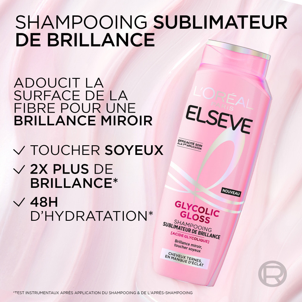 Lot de 12 - L'Oréal Paris Elseve Glycolic Gloss Shampooing Sublimateur de Brillance 250ml