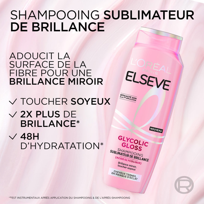 Lot de 12 - L'Oréal Paris Elseve Glycolic Gloss Shampooing Sublimateur de Brillance 250ml