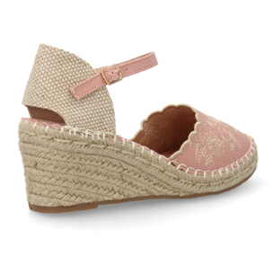 Alpargata valenciana cuña con bordado