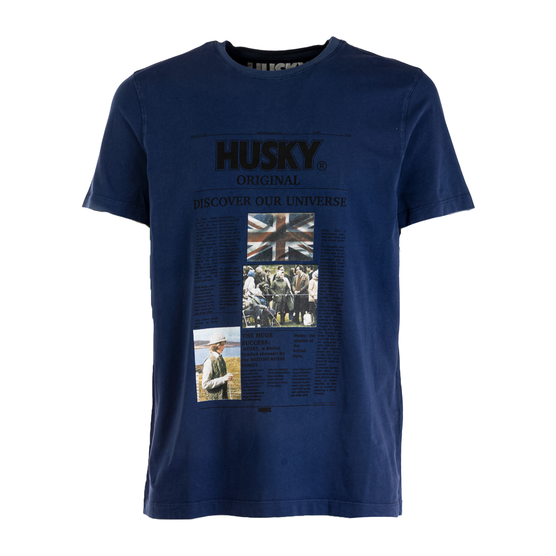 HUSKY t-shirt uomo blue denim