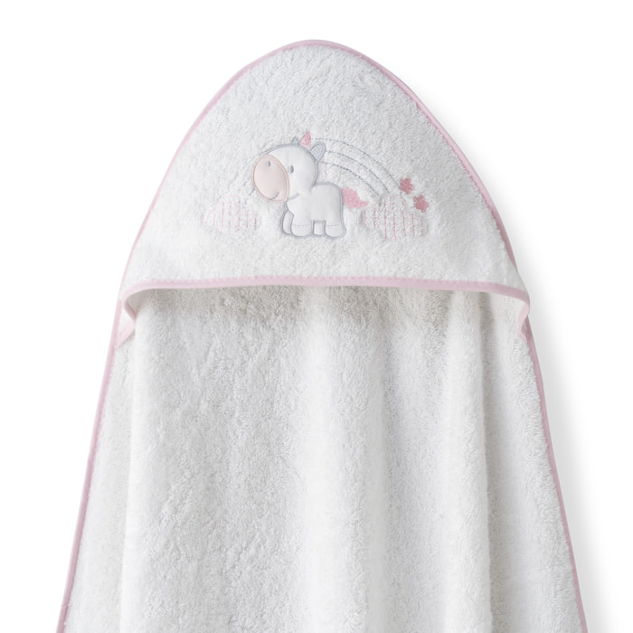 Set Capa de Baño Unicornio Nubes con Babero