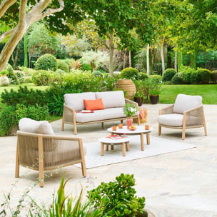 Salon de jardin Nelora 5 places beige