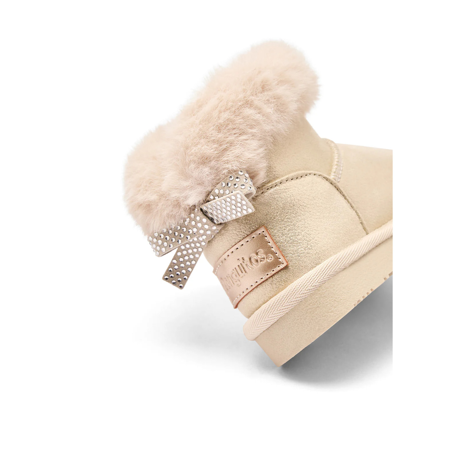 Stivali da ragazza in stile australiano con cintura di pelliccia